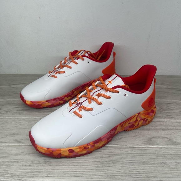 GFore MG4+ Ghost Drop 3 Mens Golf Shoes Orange White G4MS22EF26L3 Size 11.5 - Picture 2 of 11